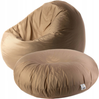 PUFA WOREK SAKO SOFA 2W1 FOTEL SIEDZISKO PODUSZKA BEŻOWY